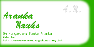 aranka mauks business card